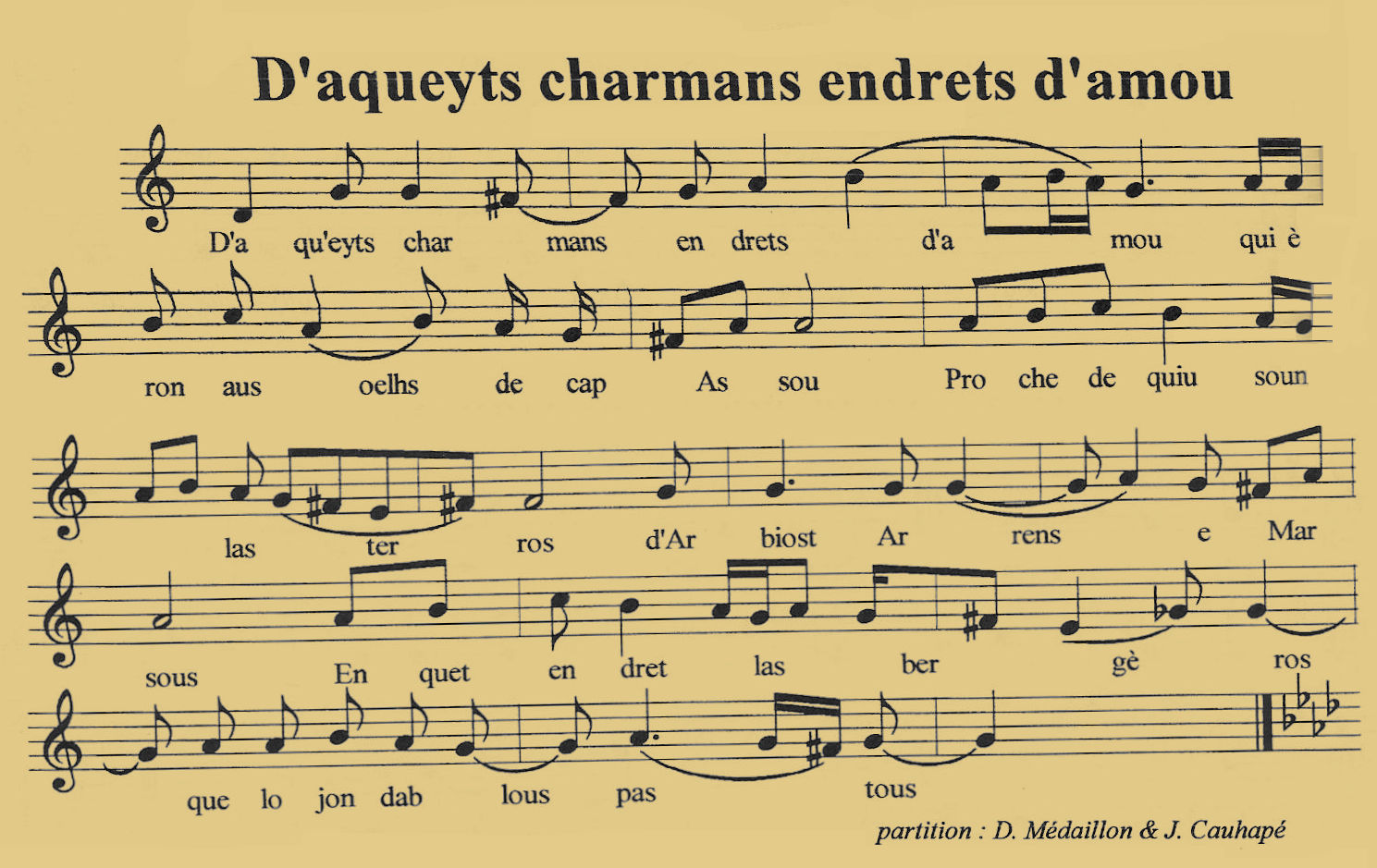 D'aquets charmans endrets