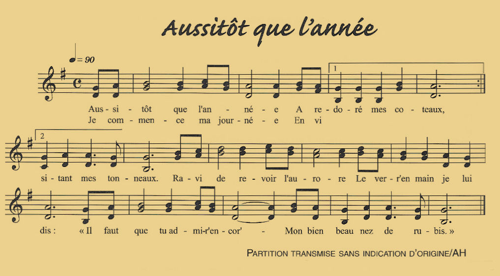 Aussitôt que l'année