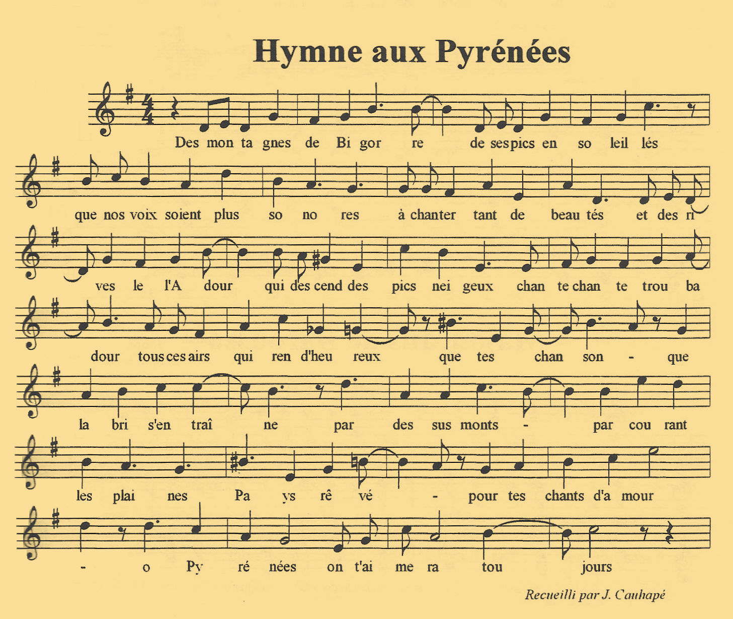 Hymme aux Pyrnes